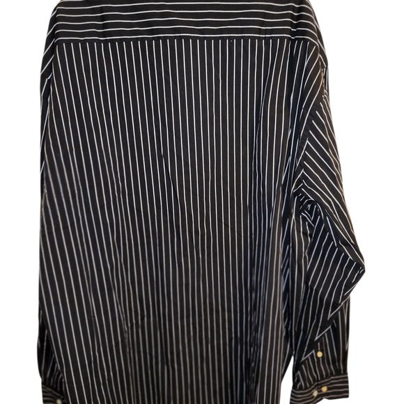 BW Wear Women's Black Striped Button Down Shirt - Picture 4 of 4